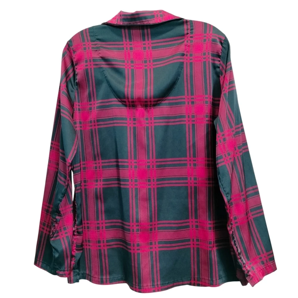 House of Harlow 1960 Red and Black Plaid Pajama Set Sz L